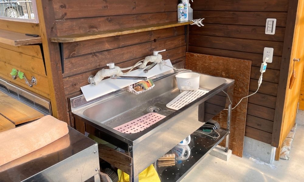 浅間大滝キャンプ場 炊事場の外観