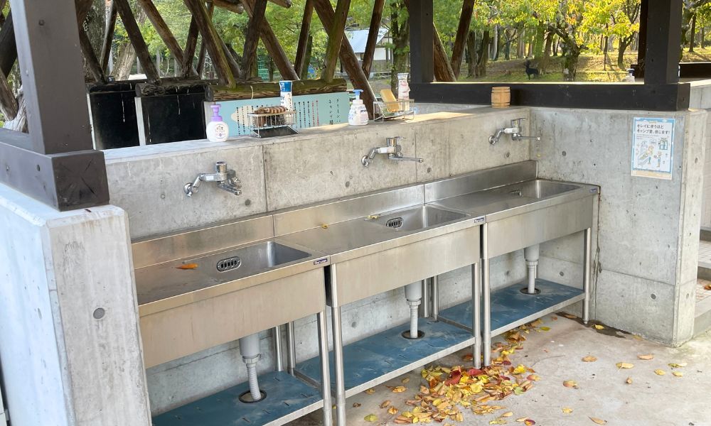 グリーンパーク山東 温水の出る炊事場