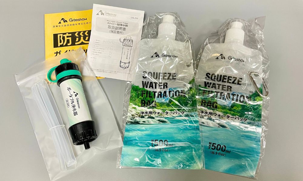 gs-289 携帯浄水器 付属品一覧