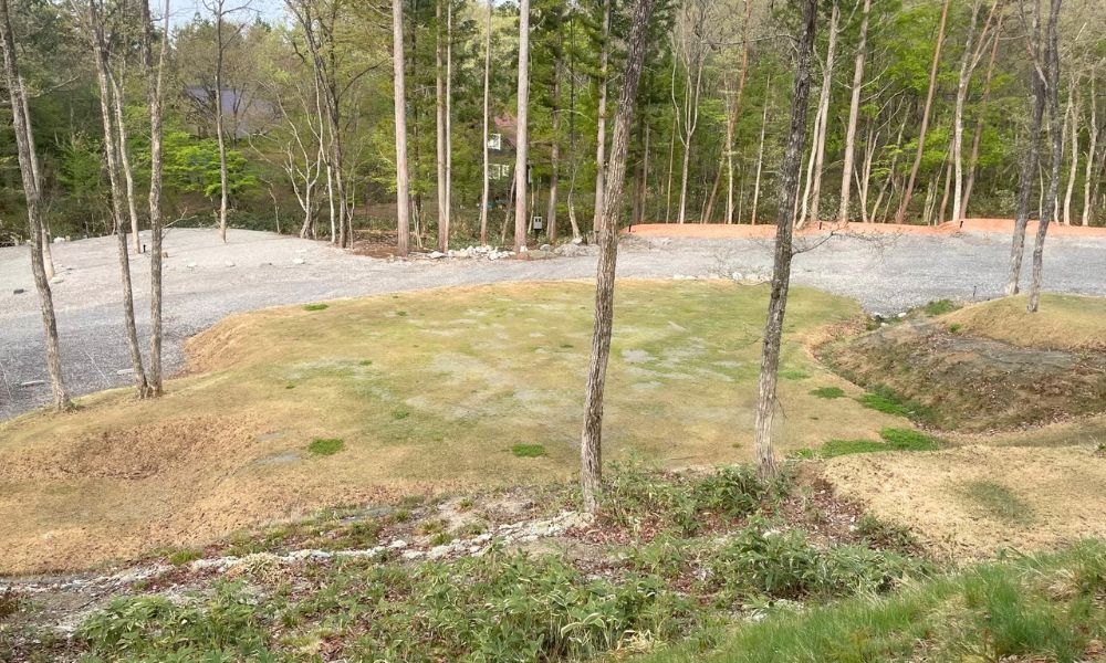 山のハコ-camp studio- 上から見た星空サイトのテントスペース